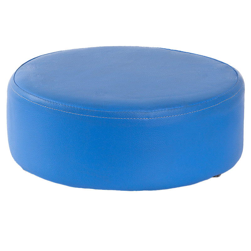 Waterbestendig Ottomaanse vaste kleur faux leer rond pouf ottoman