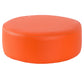 Water Resistant Ottoman Solid Color Faux Leather Round Pouf Ottoman
