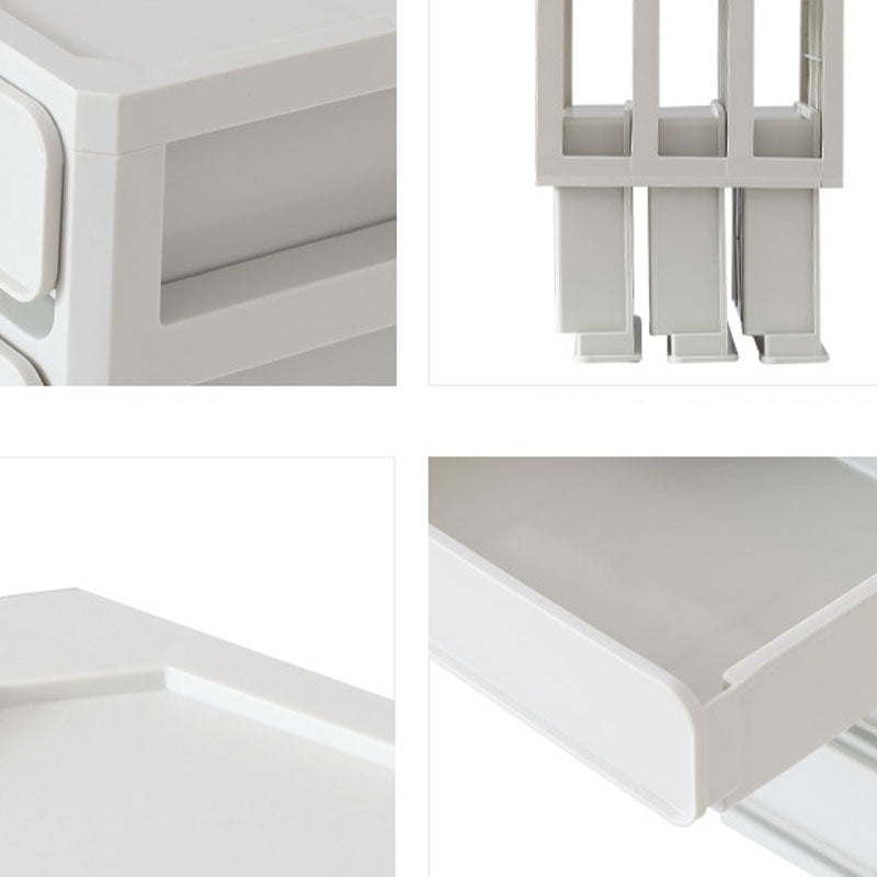 Gabinete de plástico de archivador moderno con cajones para el hogar u oficina