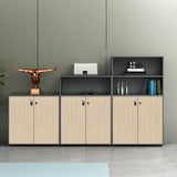 Archivo moderno de archivos de madera de archivo con almacenamiento de cerradura para la oficina