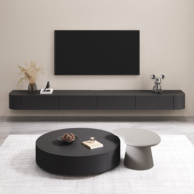 12" W Modern TV Media Stand Wall-mounted TV Stand Console with Drawers Clearhalo 'furn' 'furn_tv_stands_entertainment_centers' 'Furniture' 'Living Room Furniture' 'TV Stands & Entertainment Centers' 'TV Stands & Media Storage Furniture' 'tv_stands_entertainment_centers' 6503942