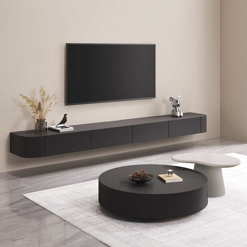12" W Modern TV Media Stand Wall-mounted TV Stand Console with Drawers Clearhalo 'furn' 'furn_tv_stands_entertainment_centers' 'Furniture' 'Living Room Furniture' 'TV Stands & Entertainment Centers' 'TV Stands & Media Storage Furniture' 'tv_stands_entertainment_centers' 6503943