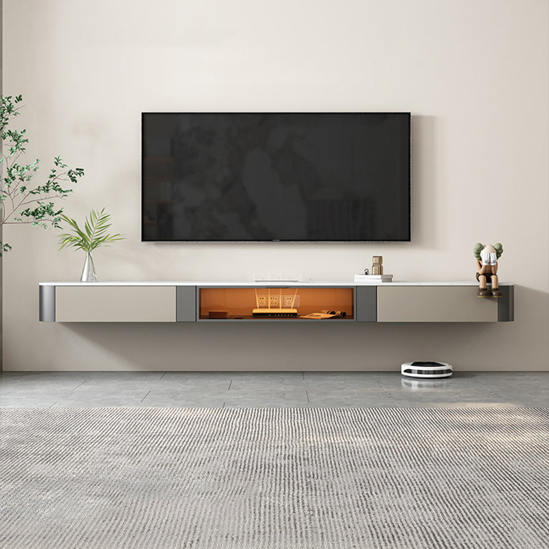 Glam TV Media Stand Enclosed Storage Wall-mounted TV Media Console with Drawers Clearhalo 'furn' 'furn_tv_stands_entertainment_centers' 'Furniture' 'Living Room Furniture' 'TV Stands & Entertainment Centers' 'TV Stands & Media Storage Furniture' 'tv_stands_entertainment_centers' 6503954