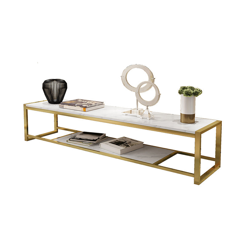 Open Storage Media Console Glam TV Stand Console for Living Room Clearhalo 'furn' 'furn_tv_stands_entertainment_centers' 'Furniture' 'Living Room Furniture' 'TV Stands & Entertainment Centers' 'TV Stands & Media Storage Furniture' 'tv_stands_entertainment_centers' 6503972