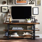 Industrial Pine TV Stand Console Open Storage TV Media Stand with Shelves for Living Room 71"L x 12"W x 31"H Clearhalo 'furn' 'furn_tv_stands_entertainment_centers' 'Furniture' 'Living Room Furniture' 'TV Stands & Entertainment Centers' 'TV Stands & Media Storage Furniture' 'tv_stands_entertainment_centers' 6504000