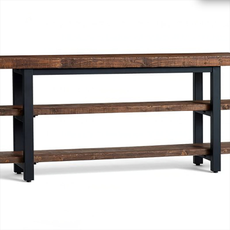 Industrial Pine TV Stand Console Open Storage TV Media Stand with Shelves for Living Room Clearhalo 'furn' 'furn_tv_stands_entertainment_centers' 'Furniture' 'Living Room Furniture' 'TV Stands & Entertainment Centers' 'TV Stands & Media Storage Furniture' 'tv_stands_entertainment_centers' 6504007