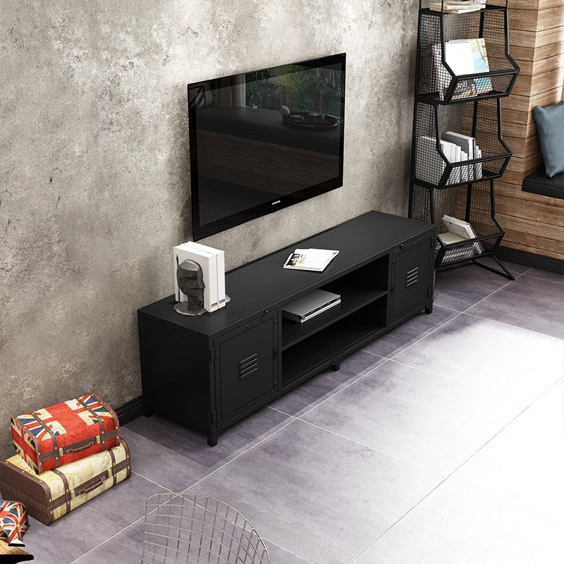 Industrial Iron TV Console Open Storage TV Media Stand for Living Room 55"L x 16"W x 18"H Clearhalo 'furn' 'furn_tv_stands_entertainment_centers' 'Furniture' 'Living Room Furniture' 'TV Stands & Entertainment Centers' 'TV Stands & Media Storage Furniture' 'tv_stands_entertainment_centers' 6504016