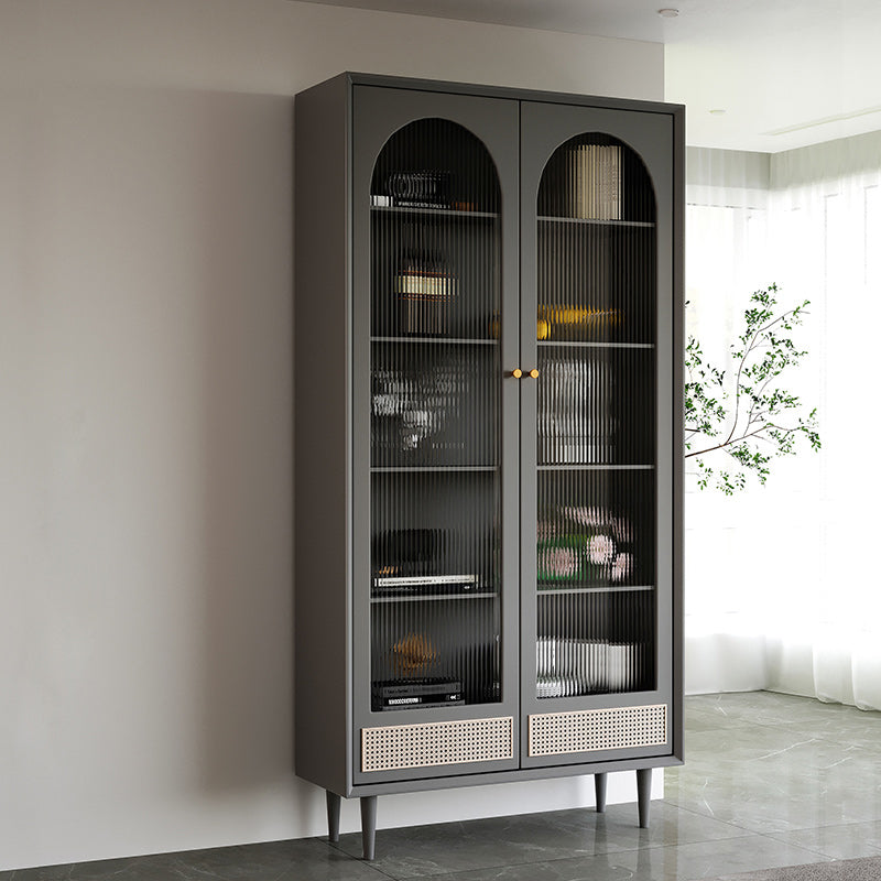 Moderno pino da pino porte in vetro buffet per soggiorno per soggiorno