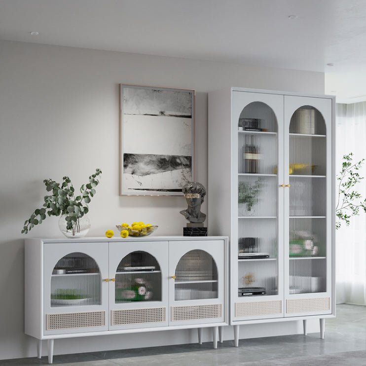 Moderno pino da pino porte in vetro buffet per soggiorno per soggiorno