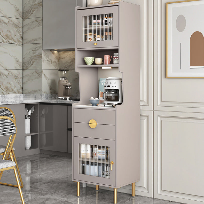 Modern Dining Hutch Glass Doors Wood Hutch Buffet with Drawers for Living Room Clearhalo 'Display & China Cabinets' 'display_china_cabinets' 'furn' 'furn_display_china_cabinets' 'Furniture' 'Kitchen & Dining Furniture' 6504119