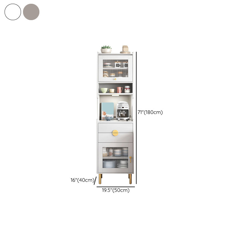 Modern Dining Hutch Glass Doors Wood Hutch Buffet with Drawers for Living Room Clearhalo 'Display & China Cabinets' 'display_china_cabinets' 'furn' 'furn_display_china_cabinets' 'Furniture' 'Kitchen & Dining Furniture' 6504120