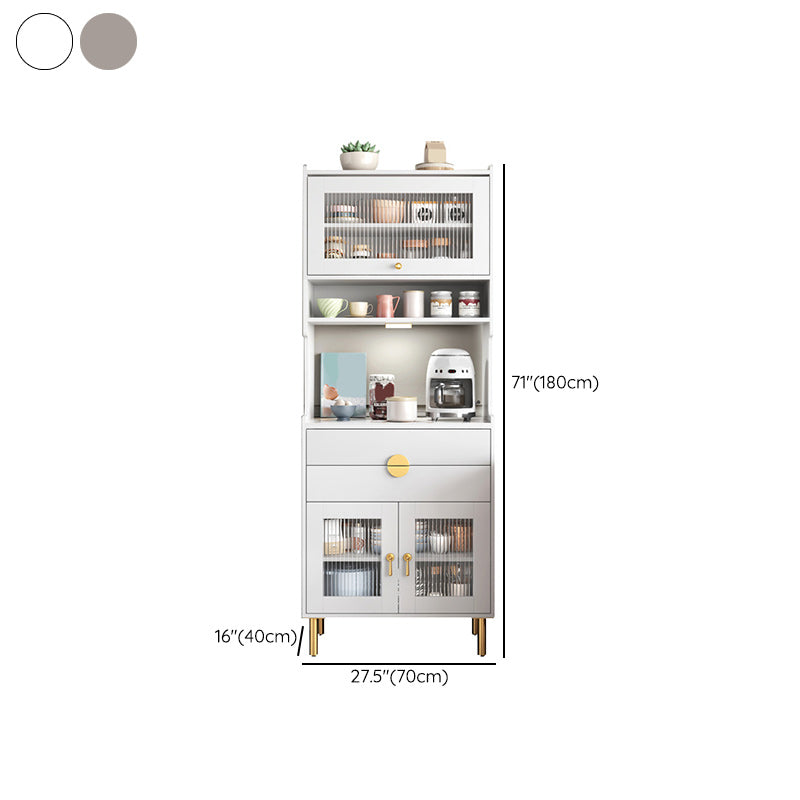 Modern Dining Hutch Glass Doors Wood Hutch Buffet with Drawers for Living Room Clearhalo 'Display & China Cabinets' 'display_china_cabinets' 'furn' 'furn_display_china_cabinets' 'Furniture' 'Kitchen & Dining Furniture' 6504121