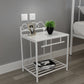Comodino Glam con 1 ripiano, comodino con contenitori aperti e gambe, alto 21,3 pollici