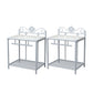 Comodino Glam con 1 ripiano, comodino con contenitori aperti e gambe, alto 21,3 pollici