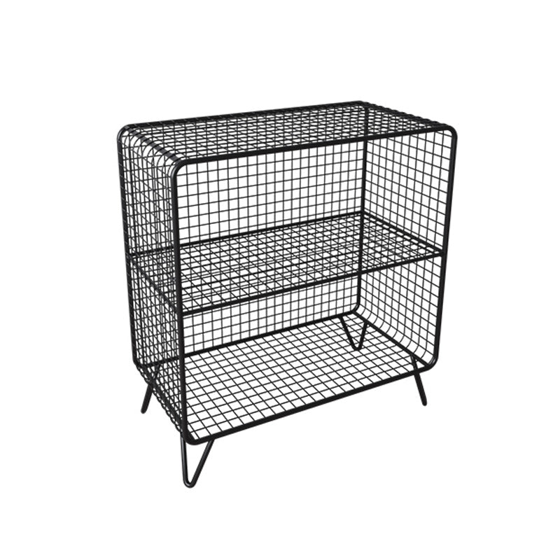 Open Storage Night Table Contemporary Bed Nightstand for Bedroom 24"L x 12"W x 28"H Black 1 Piece Clearhalo 'Bedroom Furniture' 'furn' 'furn_night_stand' 'Furniture' 'night_stand' 'Nightstands' 6504166