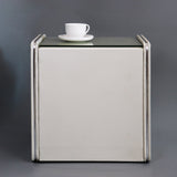 2 Schubladen zeitgenössischer Nachttisch Glass Top Night Tisch, 19 "groß