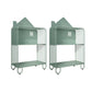 Modern Accent Table Nightstand Iron Nightstand for Living Room 24"L x 11"W x 42.9"H Green 2 Piece Set Clearhalo 'Bedroom Furniture' 'furn' 'furn_night_stand' 'Furniture' 'night_stand' 'Nightstands' 6504247