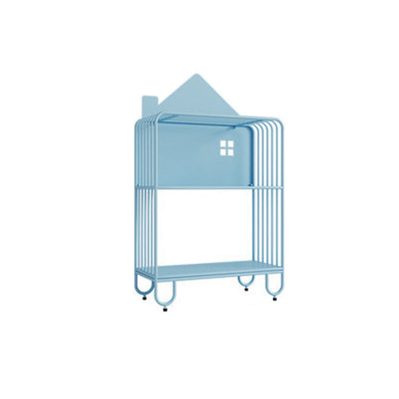 Modern Accent Table Nightstand Iron Nightstand for Living Room 24"L x 11"W x 42.9"H Blue 1 Piece Clearhalo 'Bedroom Furniture' 'furn' 'furn_night_stand' 'Furniture' 'night_stand' 'Nightstands' 6504259