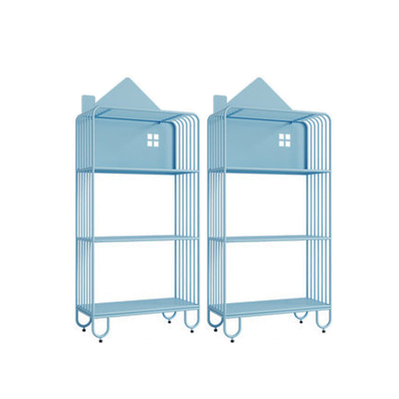 Modern Accent Table Nightstand Iron Nightstand for Living Room 24"L x 11"W x 54.7"H Blue 2 Piece Set Clearhalo 'Bedroom Furniture' 'furn' 'furn_night_stand' 'Furniture' 'night_stand' 'Nightstands' 6504262
