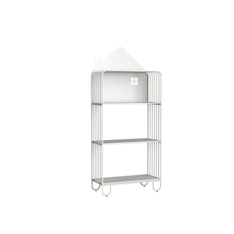 Modern Accent Table Nightstand Iron Nightstand for Living Room 24"L x 11"W x 54.7"H White 1 Piece Clearhalo 'Bedroom Furniture' 'furn' 'furn_night_stand' 'Furniture' 'night_stand' 'Nightstands' 6504264