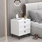 Contemporary Bedside Cabinet Engineered Wood Night Table with Drawers 19.7"L x 15.7"W x 22"H White 1 Piece Clearhalo 'Bedroom Furniture' 'furn' 'furn_night_stand' 'Furniture' 'night_stand' 'Nightstands' 6504270
