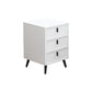 Contemporary Bedside Cabinet Engineered Wood Night Table with Drawers 16"L x 16"W x 22"H White 1 Piece Clearhalo 'Bedroom Furniture' 'furn' 'furn_night_stand' 'Furniture' 'night_stand' 'Nightstands' 6504283