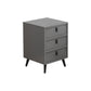 Contemporary Bedside Cabinet Engineered Wood Night Table with Drawers 16"L x 16"W x 22"H Light Gray 1 Piece Clearhalo 'Bedroom Furniture' 'furn' 'furn_night_stand' 'Furniture' 'night_stand' 'Nightstands' 6504285
