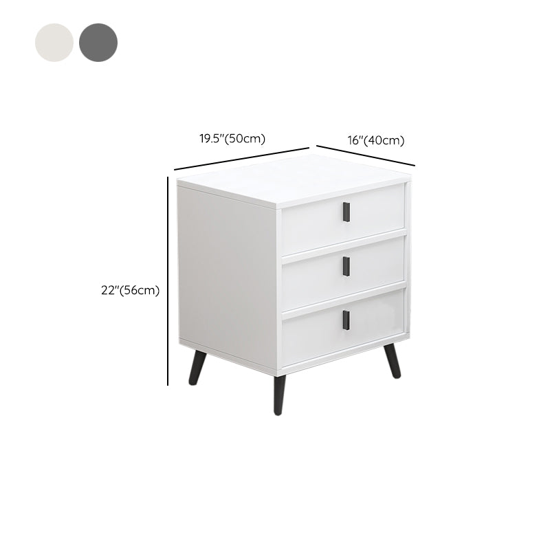 Contemporary Bedside Cabinet Engineered Wood Night Table with Drawers Clearhalo 'Bedroom Furniture' 'furn' 'furn_night_stand' 'Furniture' 'night_stand' 'Nightstands' 6504292