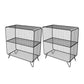 Contemporary Iron Nightstand Open Storage Night Table with Legs