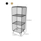 Contemporary Iron Nightstand Open Storage Night Table with Legs