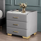 Stone Bed Nightstand Modern Bedside Cabinet with 3 Drawers for Living Room