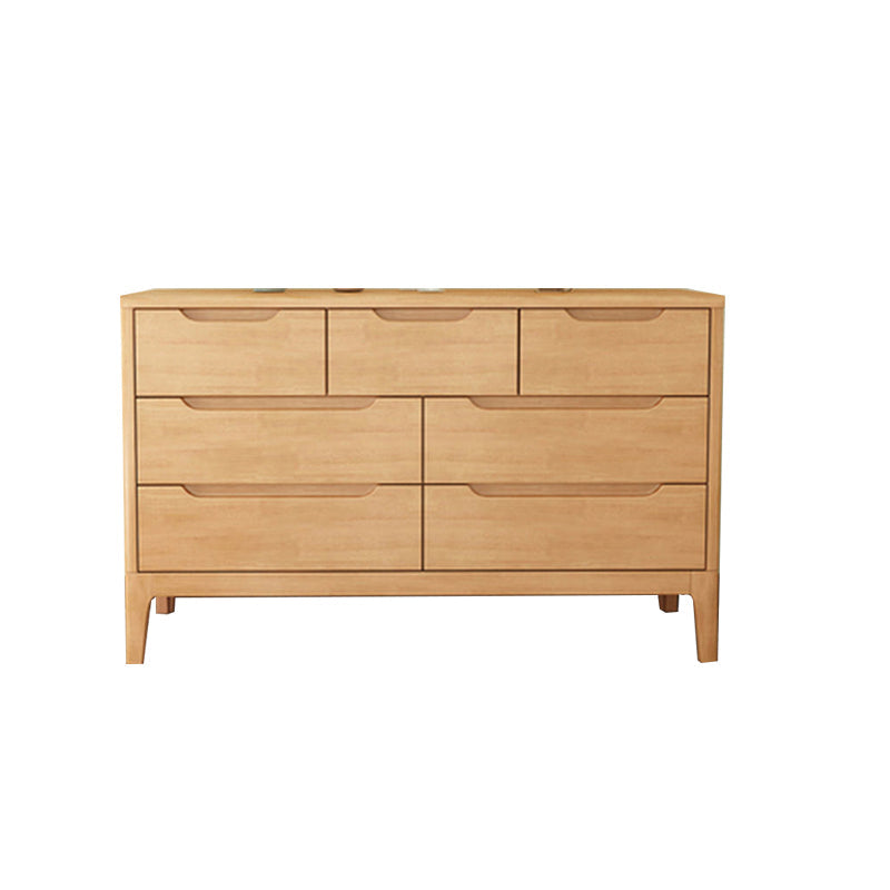 American Traditional Storage Chest Solid Wood Dresser with 5/6/7 Drawers