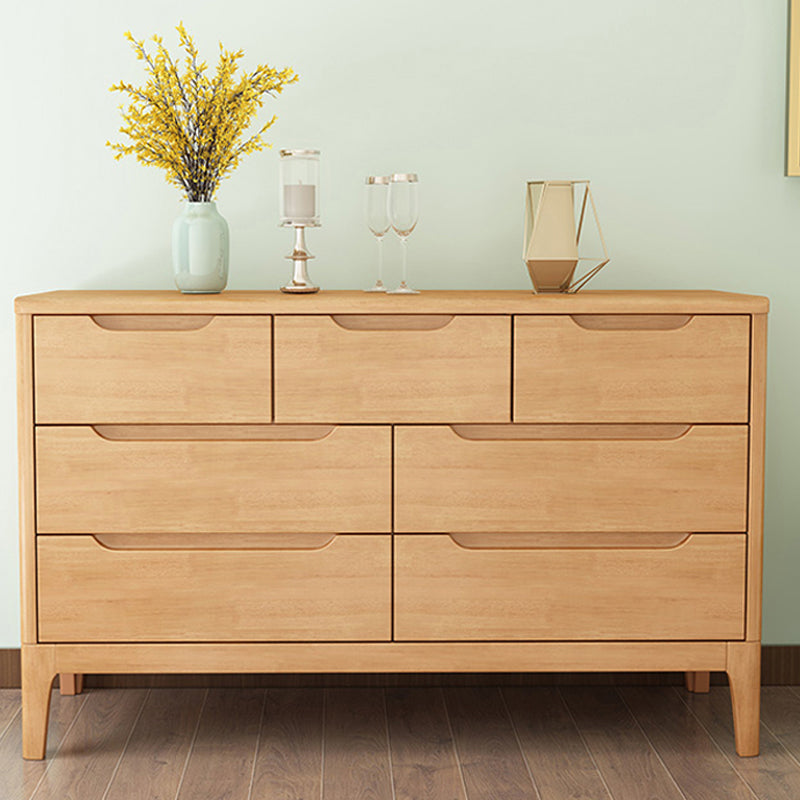 American Traditional Storage Chest Solid Wood Dresser with 5/6/7 Drawers