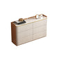 11.7-inch W Contemporary Dresser Stone Storage Chest Dresser 47.2"L x 11.8"W x 27.4"H White Orange Clearhalo 'Bedroom Furniture' 'Dressers & Chests' 'dressers_chests' 'furn' 'furn_dressers_chests' 'Furniture' 6504384