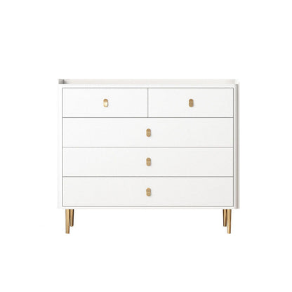 Glam Stone Storage Chest Home Horizontal Chest with Metal Legs White 5 Clearhalo 'Bedroom Furniture' 'Dressers & Chests' 'dressers_chests' 'furn' 'furn_dressers_chests' 'Furniture' 6504436
