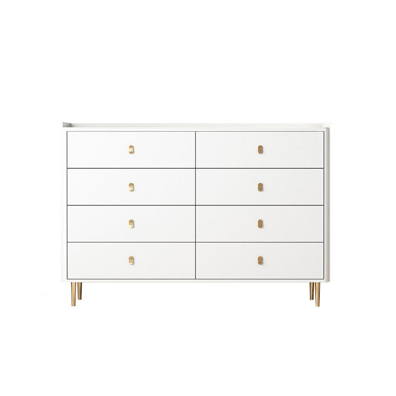 Glam Stone Storage Chest Home Horizontal Chest with Metal Legs White 8 Clearhalo 'Bedroom Furniture' 'Dressers & Chests' 'dressers_chests' 'furn' 'furn_dressers_chests' 'Furniture' 6504443