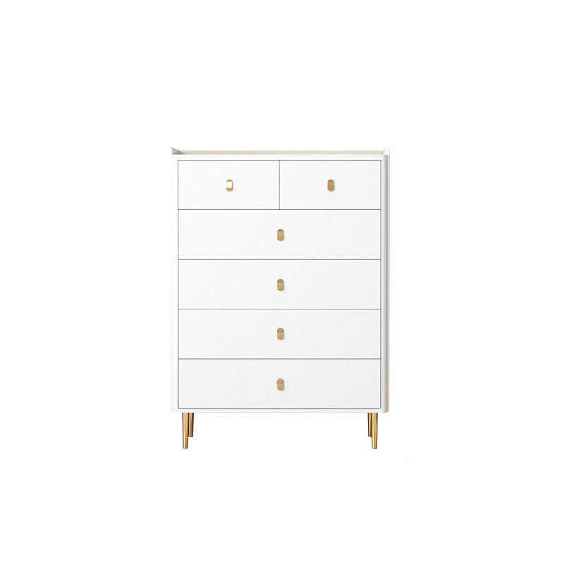 Glam Stone Storage Chest Home Horizontal Chest with Metal Legs White 6 Clearhalo 'Bedroom Furniture' 'Dressers & Chests' 'dressers_chests' 'furn' 'furn_dressers_chests' 'Furniture' 6504445