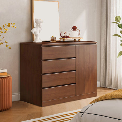 15.6-inch Width Modern Storage Chest Manufactured Wood Dresser 39"L x 16"W x 35"H Walnut Clearhalo 'Bedroom Furniture' 'Dressers & Chests' 'dressers_chests' 'furn' 'furn_dressers_chests' 'Furniture' 6504489