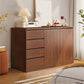 15.6-inch Width Modern Storage Chest Manufactured Wood Dresser 47"L x 16"W x 35"H Walnut Clearhalo 'Bedroom Furniture' 'Dressers & Chests' 'dressers_chests' 'furn' 'furn_dressers_chests' 'Furniture' 6504491