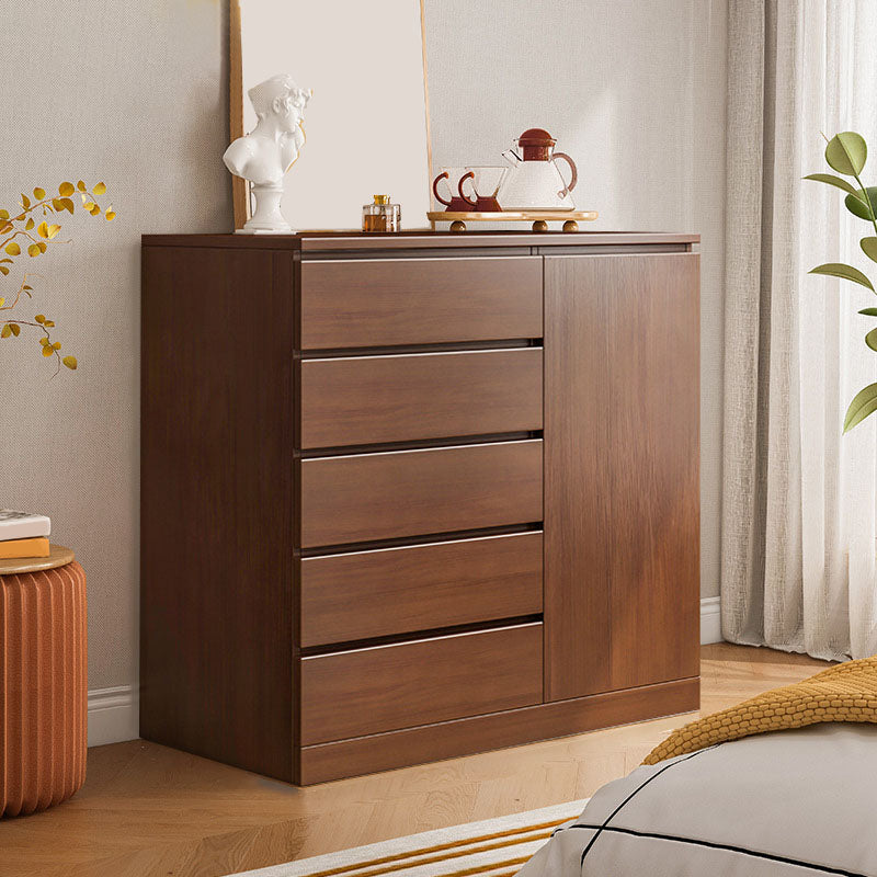 15.6-inch Width Modern Storage Chest Manufactured Wood Dresser 39"L x 16"W x 43"H Walnut Clearhalo 'Bedroom Furniture' 'Dressers & Chests' 'dressers_chests' 'furn' 'furn_dressers_chests' 'Furniture' 6504493