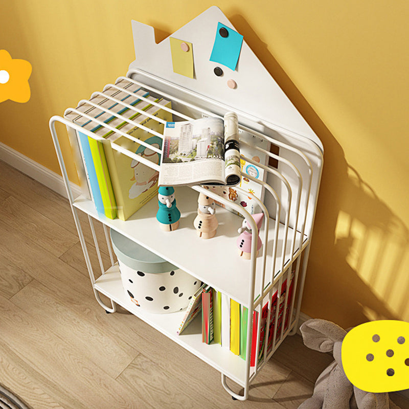 Modern Accent Table Nightstand Iron Nightstand for Living Room 24"L x 11"W x 42.9"H White 1 Piece Clearhalo 'Bedroom Furniture' 'furn' 'furn_night_stand' 'Furniture' 'night_stand' 'Nightstands' 6504550