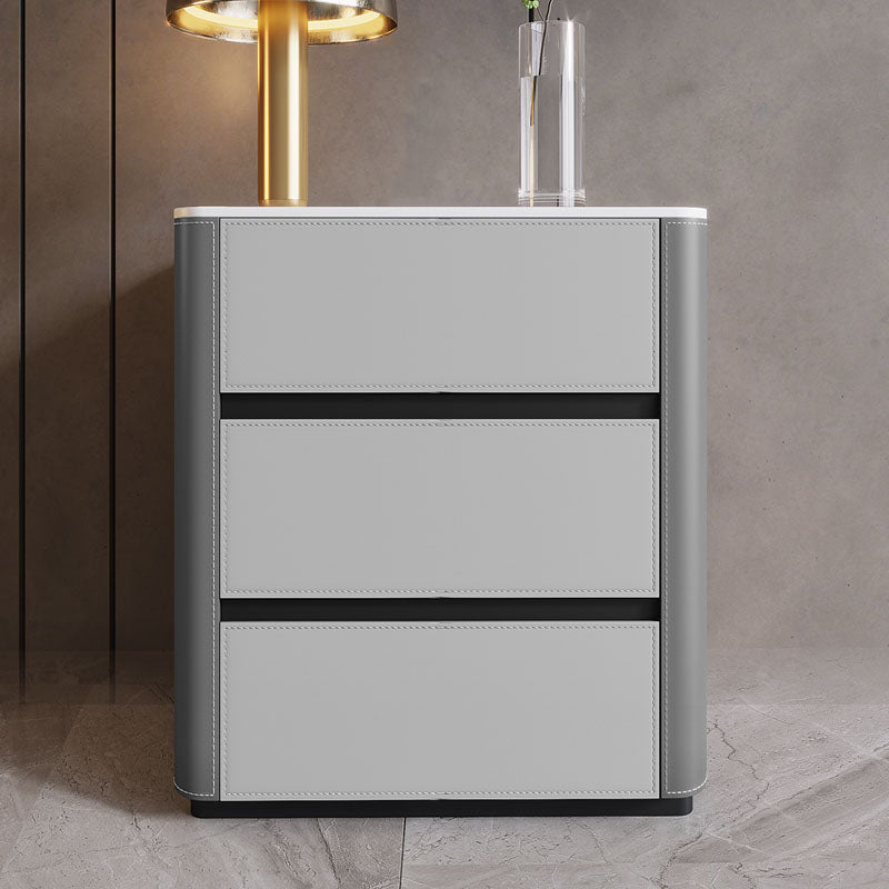 Stone Dresser Modern Storage Chest Dresser with 2/3/4/5 Drawers Grey 3 Clearhalo 'Bedroom Furniture' 'Dressers & Chests' 'dressers_chests' 'furn' 'furn_dressers_chests' 'Furniture' 6504560