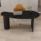 Contemporary 29.5" H Writing Desk Solid Wood Office Desk with Legs Black Clearhalo 'furn' 'furn_office_desk' 'Furniture' 'Office Desks' 'Office Furniture' 'office_desk' 6505198