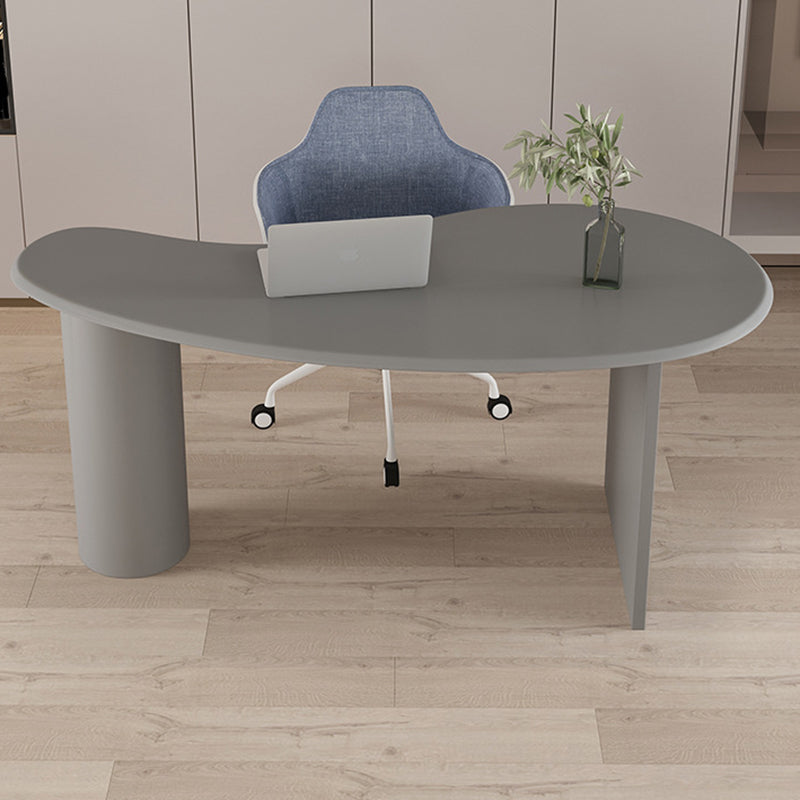 Contemporary 29.5" H Writing Desk Solid Wood Office Desk with Legs Grey Clearhalo 'furn' 'furn_office_desk' 'Furniture' 'Office Desks' 'Office Furniture' 'office_desk' 6505201