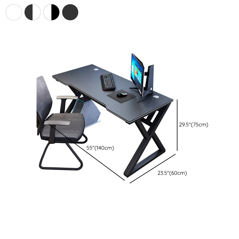 29.5" H Contemporary Office Desk Antique Finish Computer Desk Clearhalo 'furn' 'furn_office_desk' 'Furniture' 'Office Desks' 'Office Furniture' 'office_desk' 6505229