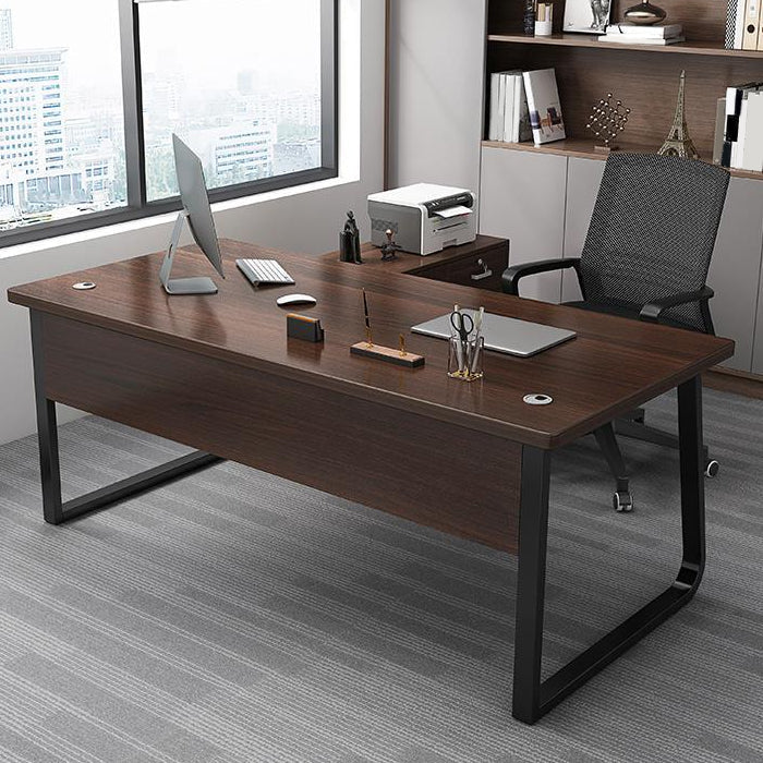 29.53 "H Industrial Office Desk Antique Finish Computer Desk