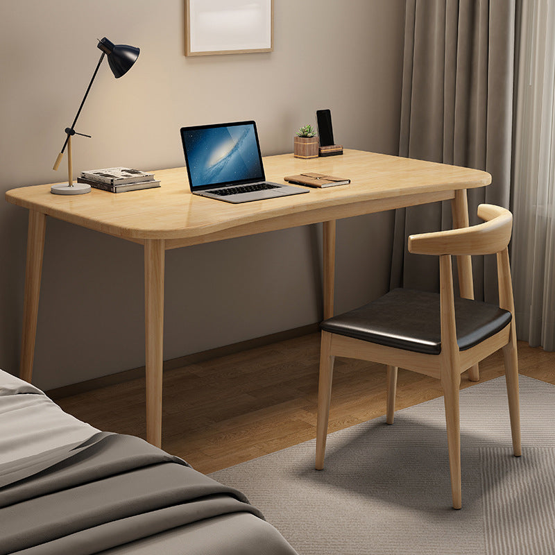 23,62 "W Curbe Writing Desk 1 étagère bureau de bureau en bois avec base de Parsons