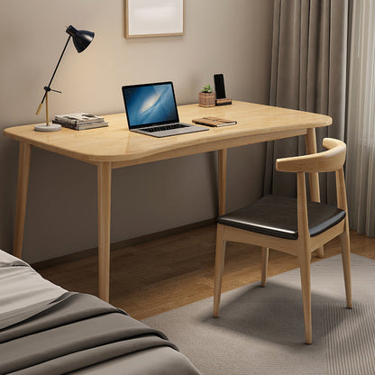 23,62 "W Curbe Writing Desk 1 étagère bureau de bureau en bois avec base de Parsons