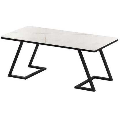 Bureau d'ordinateur rectangulaire contemporain bureau de bureau fini antique