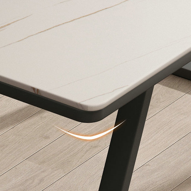 Bureau d'ordinateur rectangulaire contemporain bureau de bureau fini antique